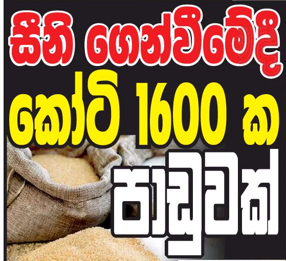 සීනි ගෙන්වීමේදී කෝටි 1600ක පාඩුවක් – වාසිය ආනයනකරුවන් හයකට – මන්ත්‍රී අනුර ප්‍රියදර්ශන යාපා