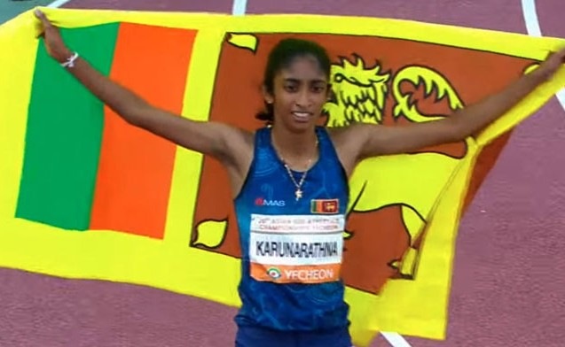 ආසියානු ක්‍රීඩා උළෙලේ රන් පදක්කමක් දිනූ තරුෂි