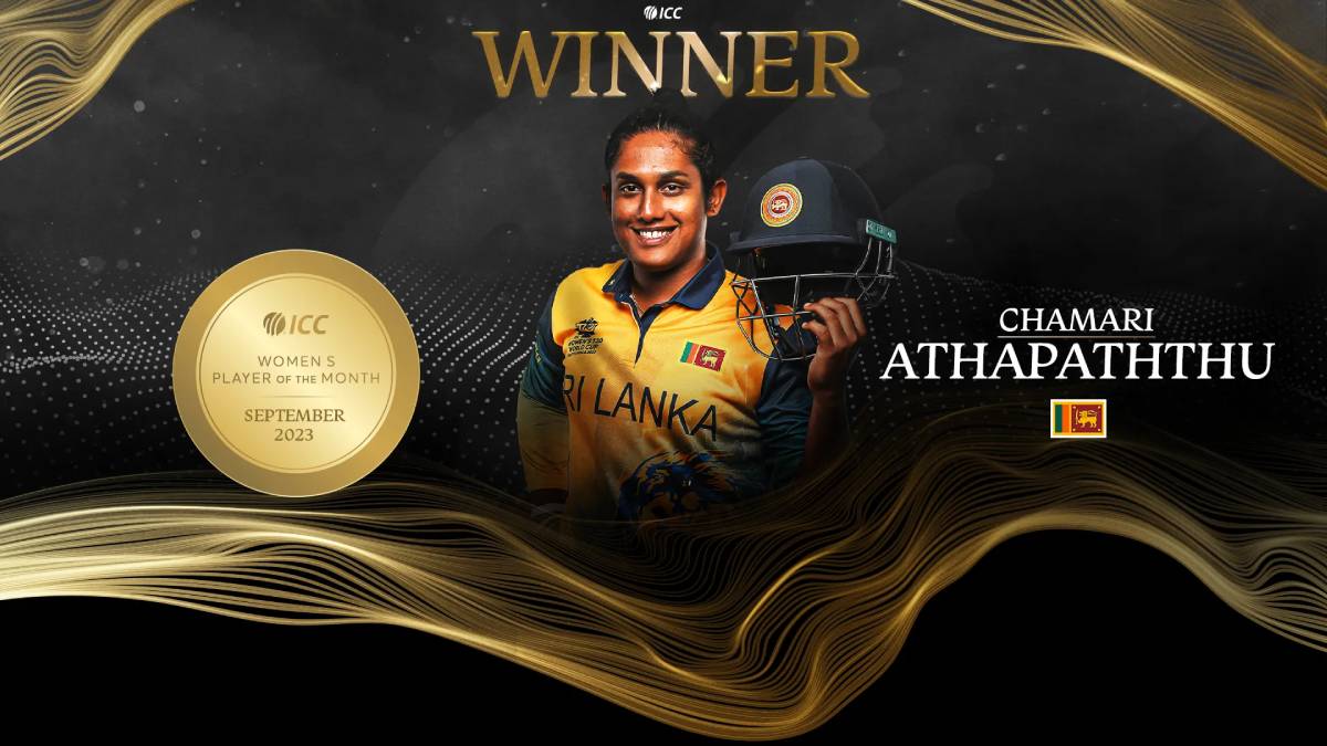 ICC Women’s Player of the month ලෙස චමරි අතපත්තු නම් කරයි