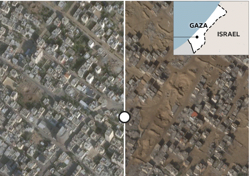 ගාසා තීරයේ විනාශය පිළිබඳව නව විශ්ලේෂණයකින් පෙන්වා දෙයි