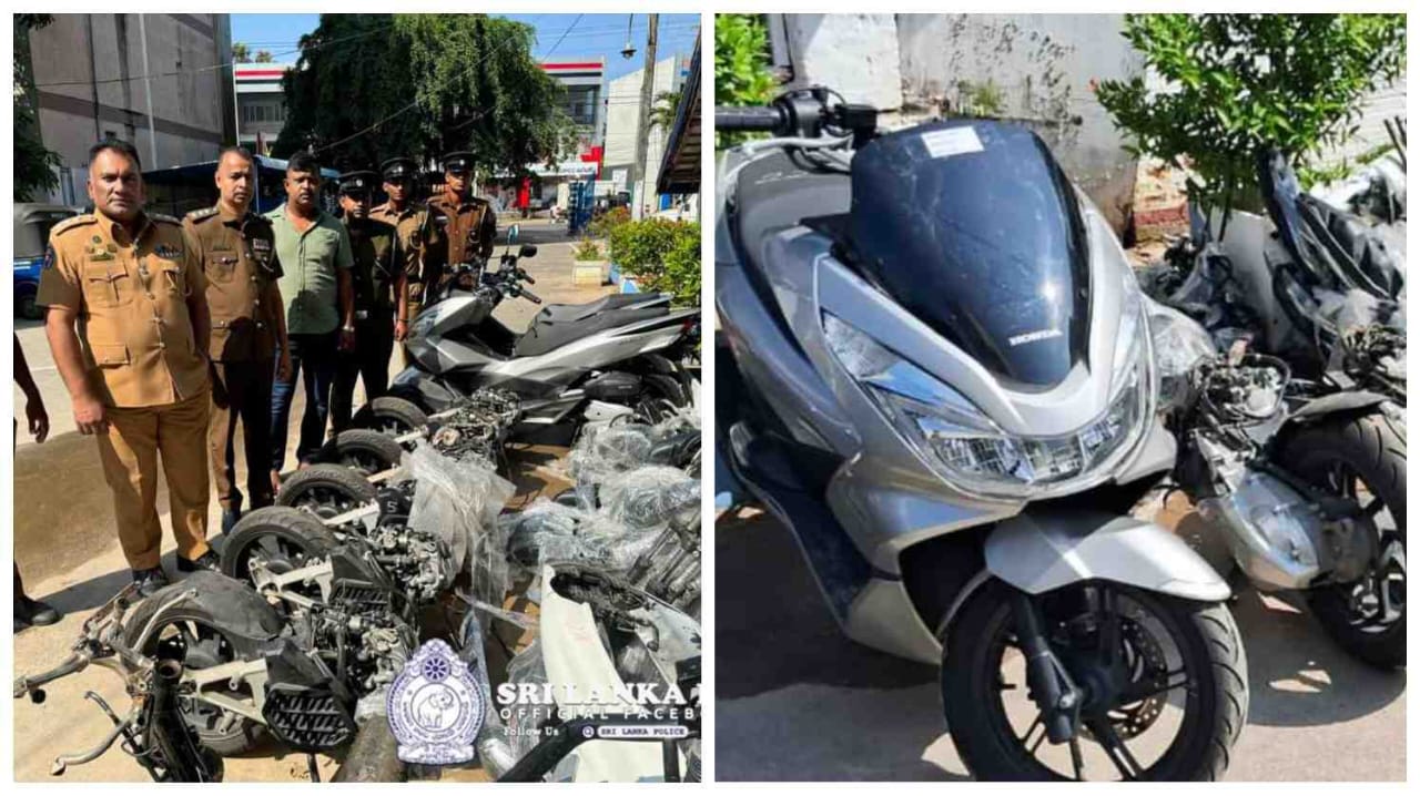 නීති විරෝධීව ආනයනය කළ යතුරු පැදි සගවාගෙන සිටි හම්බන්තොට කුරුළු උයනේ අයිතිකරු අත්අඩංගුවට (VIDEO)
