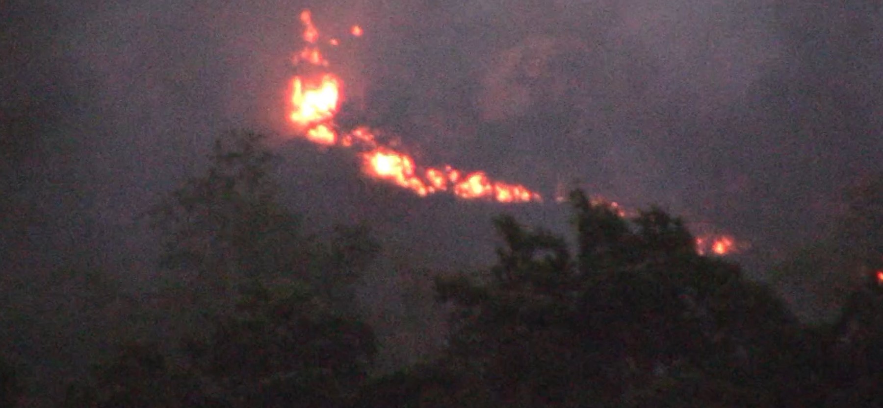 පුනාගල කදු රක්ෂිතයේ පහළ කොටසේ ගින්නක්