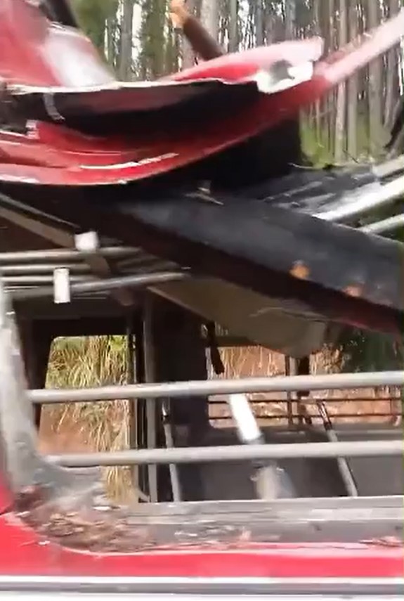 බසයක් මතට ගසක් කඩා වැටී අයෙක් මරුට බසයක් මතට ගසක් කඩා වැටී අයෙක් මරුට