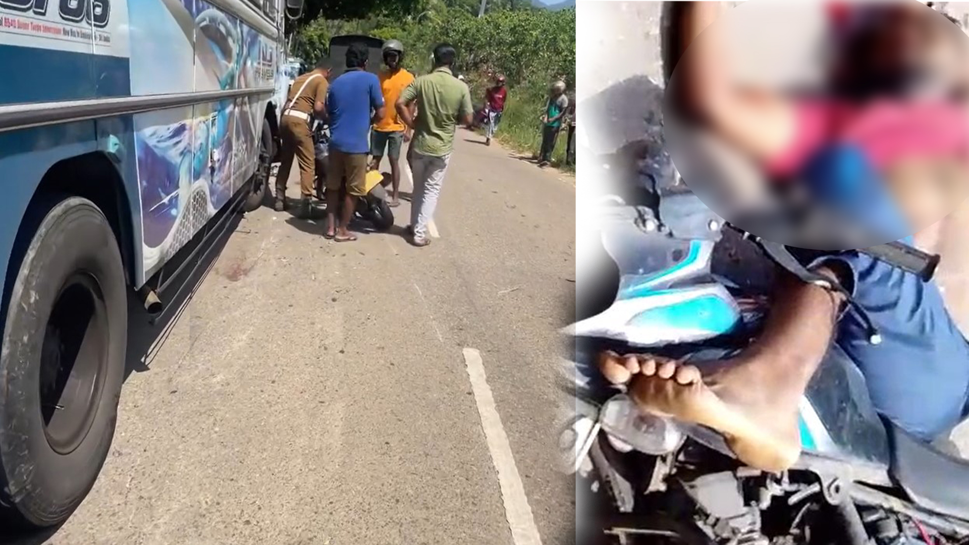 බස් – යතුරු පැදි අනතුරිත් තරුණයකුට දිවි අහිමි වේ බස් – යතුරු පැදි අනතුරිත් තරුණයකුට දිවි අහිමි වේ